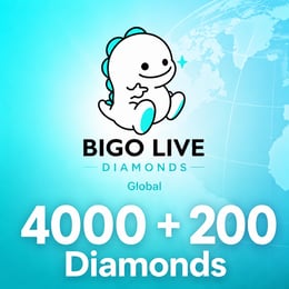 Bigo Live 4000 + 200 Bonus Diamanten Weltweit 100 USD