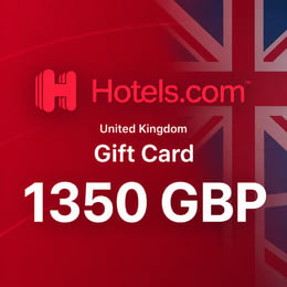 Hotels.com Cartão Presente Reino Unido 1350 GBP