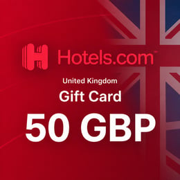Hotels.com Tarjeta de regalo del Reino Unido 50 GBP