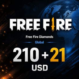 Free Fire Diamonds 210 + 21 Global