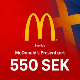 McDonald's Sverige Presentkort 550 SEK