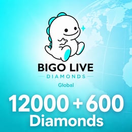 Bigo Live 12.000 + 600 Bonus-Diamanten Weltweit 300 USD