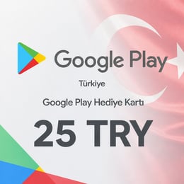 Google Play Turkiet Presentkort 25 TRY