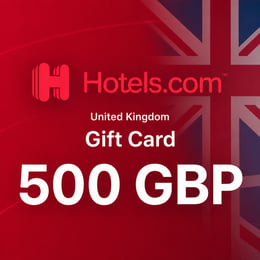 Hotels.com Cartão Presente Reino Unido 500 GBP