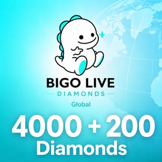 Bigo Live 4000 + 200 Bonus Diamanten Weltweit 100 USD