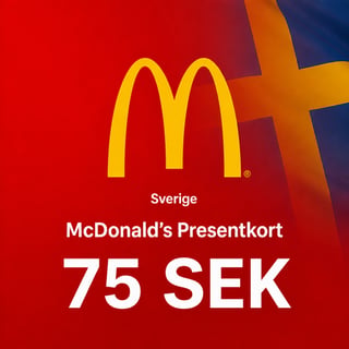 כרטיס מתנה של מקדונלד'ס שוודיה 75 SEK