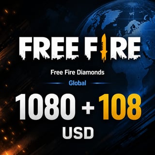 Free Fire Diamonds 1080 + 108 Global