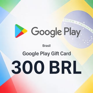 Cartão Presente Google Play Brasil 300 BRL