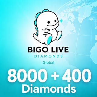 Bigo Live 8000 + 400 Bonus Diamanten Weltweit 200 USD