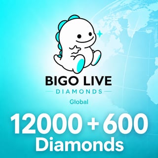 Bigo Live 12.000 + 600 Bonus-Diamanten Weltweit 300 USD