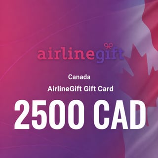 AirlineGift Cartão Presente do Canadá 2500 CAD