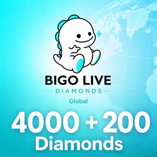 Bigo Live 4000 + 200 Bonus Diamanten Weltweit 100 USD