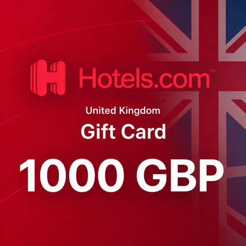 Hotels.com Velká Británie dárková karta 1000 GBP