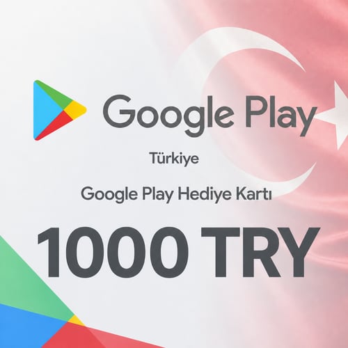Google Play Turkiet Presentkort 1000 TRY