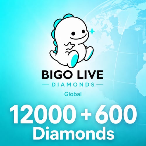 Bigo Live 12.000 + 600 Bonus-Diamanten Weltweit 300 USD