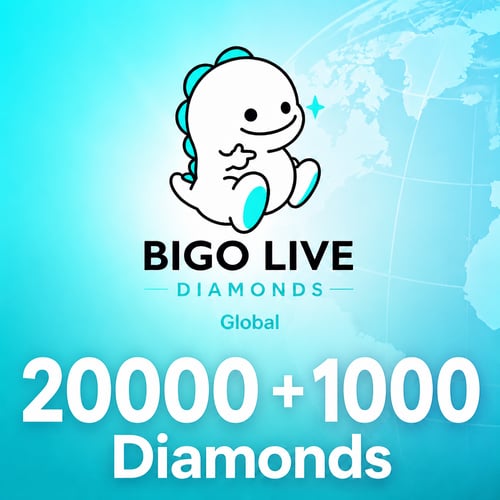Bigo Live 20.000 + 1.000 Bonus Diamanten Weltweit 500 USD