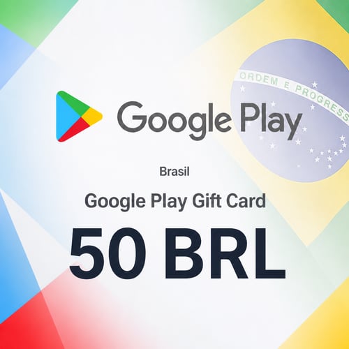 Cartão Presente Google Play Brasil 50 BRL